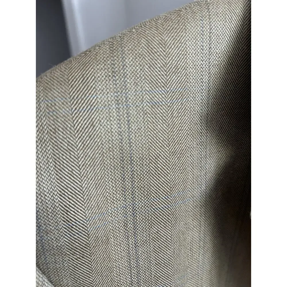 Lauren Ralph Beige Lauren Silk Wool Blazer  Size 44S Preppy Old Money